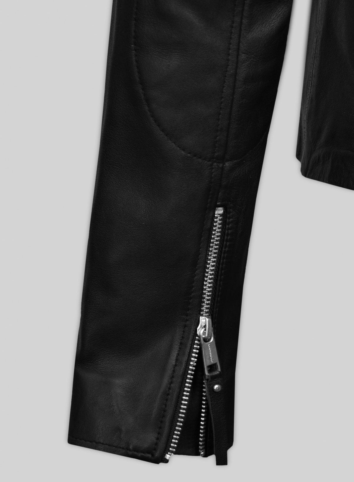 Elsa Pataky Black Biker Leather Jacket – close-up and worn views