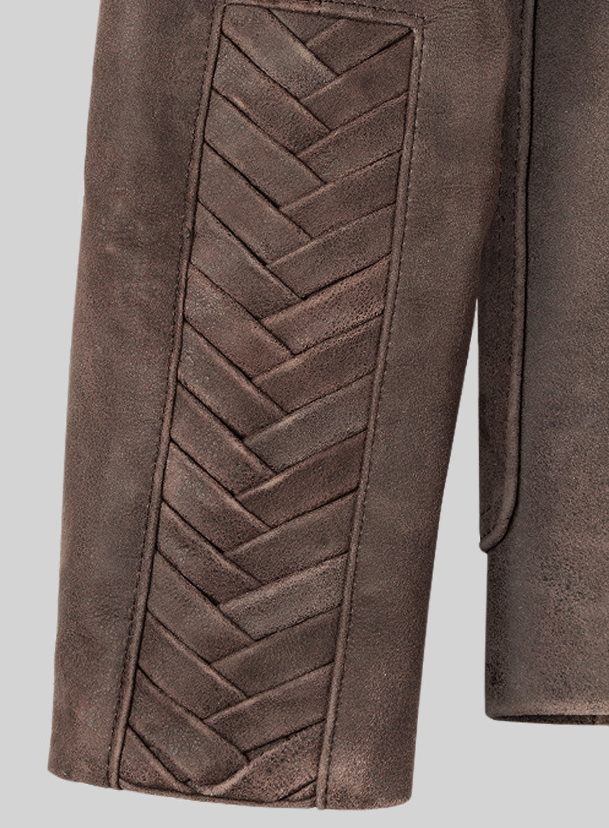 Eva Mendes Ghost Rider Black Leather Blazer – close-up and worn views