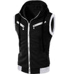 Mens Fashion Black Sleeveless Hoodie Recreated Edition