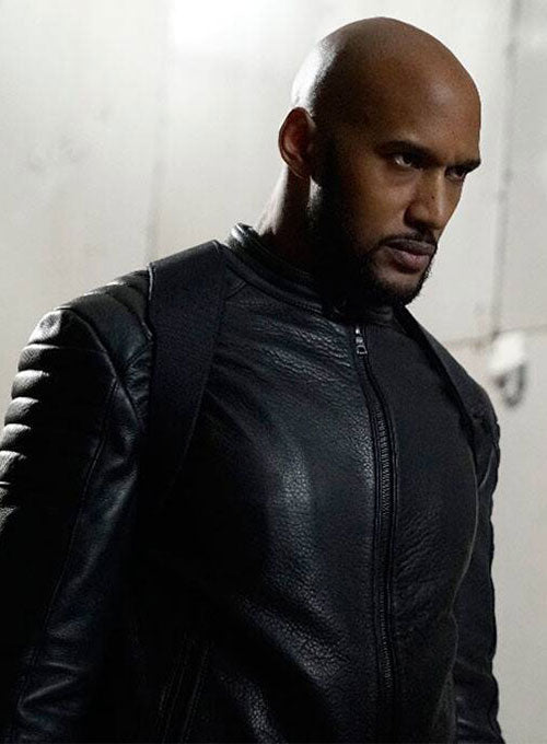 Henry Simmons Agents Of S.H.I.E.L.D Black Leather Jacket – Henry Simmons wearing the look, photo 2