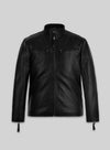 Henry Cavill Men's Journal Black Leather Jacket – front view