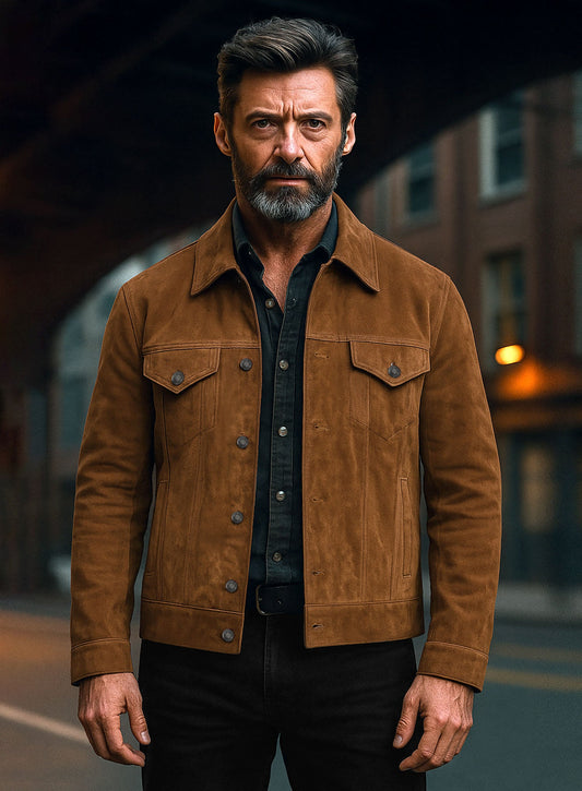 Hugh Jackman Logan Black Leather Jacket – alternate view