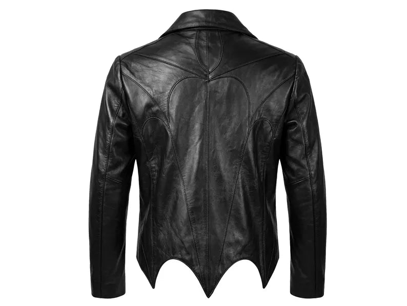 Papa V Perpetua Jacket | Ghost Band Gothic Real Leather Coat for Men