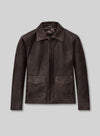 Indiana Jones Distressed Brown Leather Jacket – front view