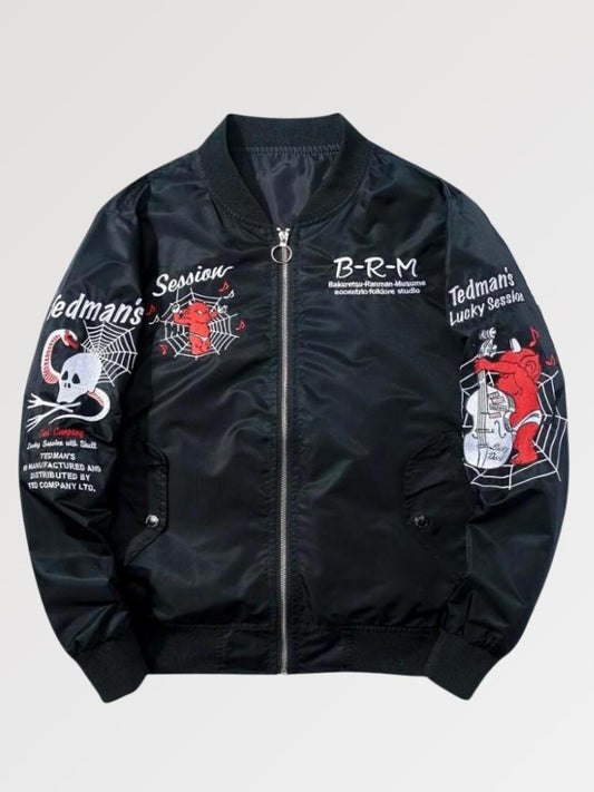 Japanese Bomber Devil Design 'Akuma' - Sublimation Jacket ( Recreated Edition )