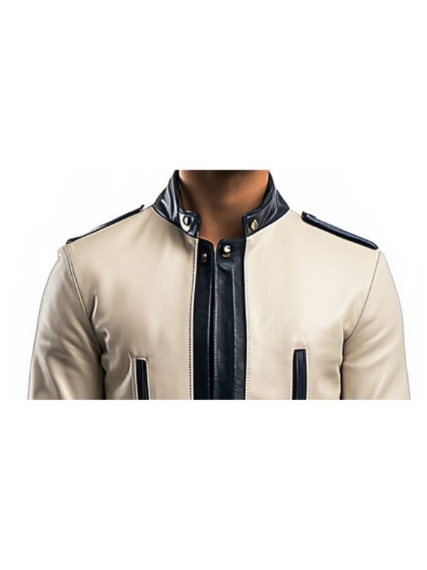 Jesse White Leather Jacket – Men’s Premium White Leather Jacket