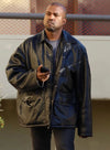 Kanye West Black Leather Jacket – Kanye West celebrity photo