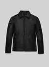 Lionel Messi Black Leather Jacket – front view