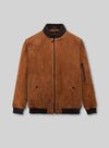 Ludacris Fast and Furious 9 Tan Suede Bomber Jacket – front view