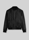 Mark Wahlberg Infinite Black Leather Jacket – front view