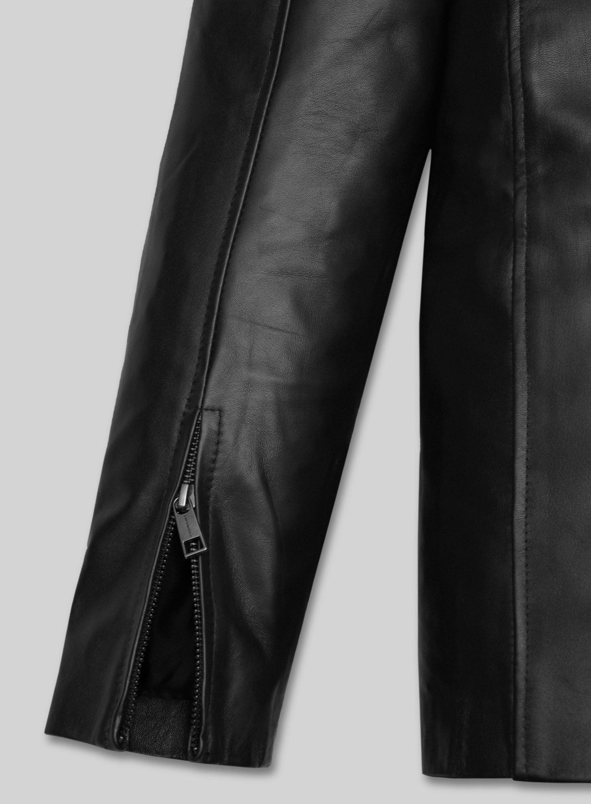 Mark Wahlberg The Other Guys Black Leather Jacket – close-up and worn views