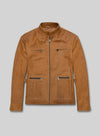 Martin Lawrence Tan Leather Jacket – front view