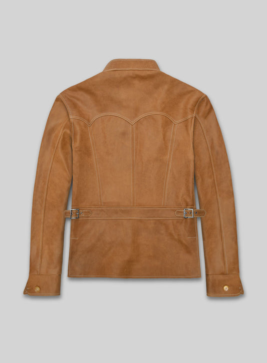 Martin Lawrence Tan Leather Jacket – back view