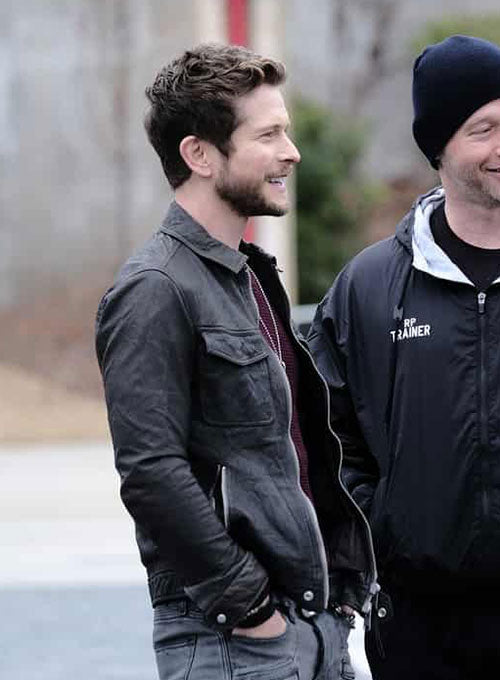 Matt Czuchry The Resident Black Leather Jacket – Matt Czuchry wearing the look, photo 2