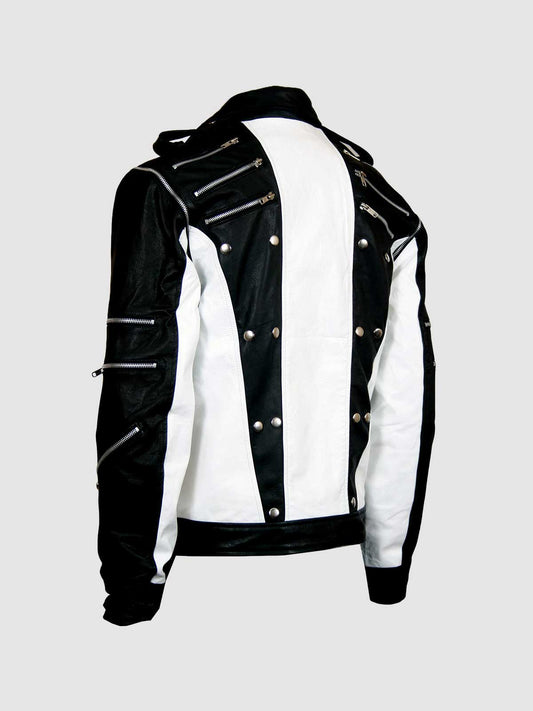 Black & White Leather Jacket