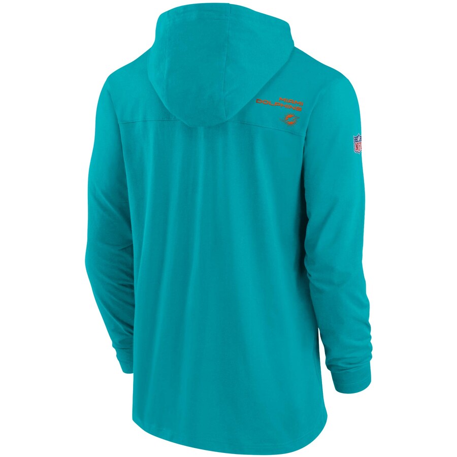 Miami Dolphins Sideline Hoodie Performance Long Sleeve T-Shirt Recreated Edition