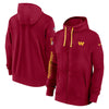 Washington Commanders Black & Gray Zip-Up Hoodie (Recreated Edition)