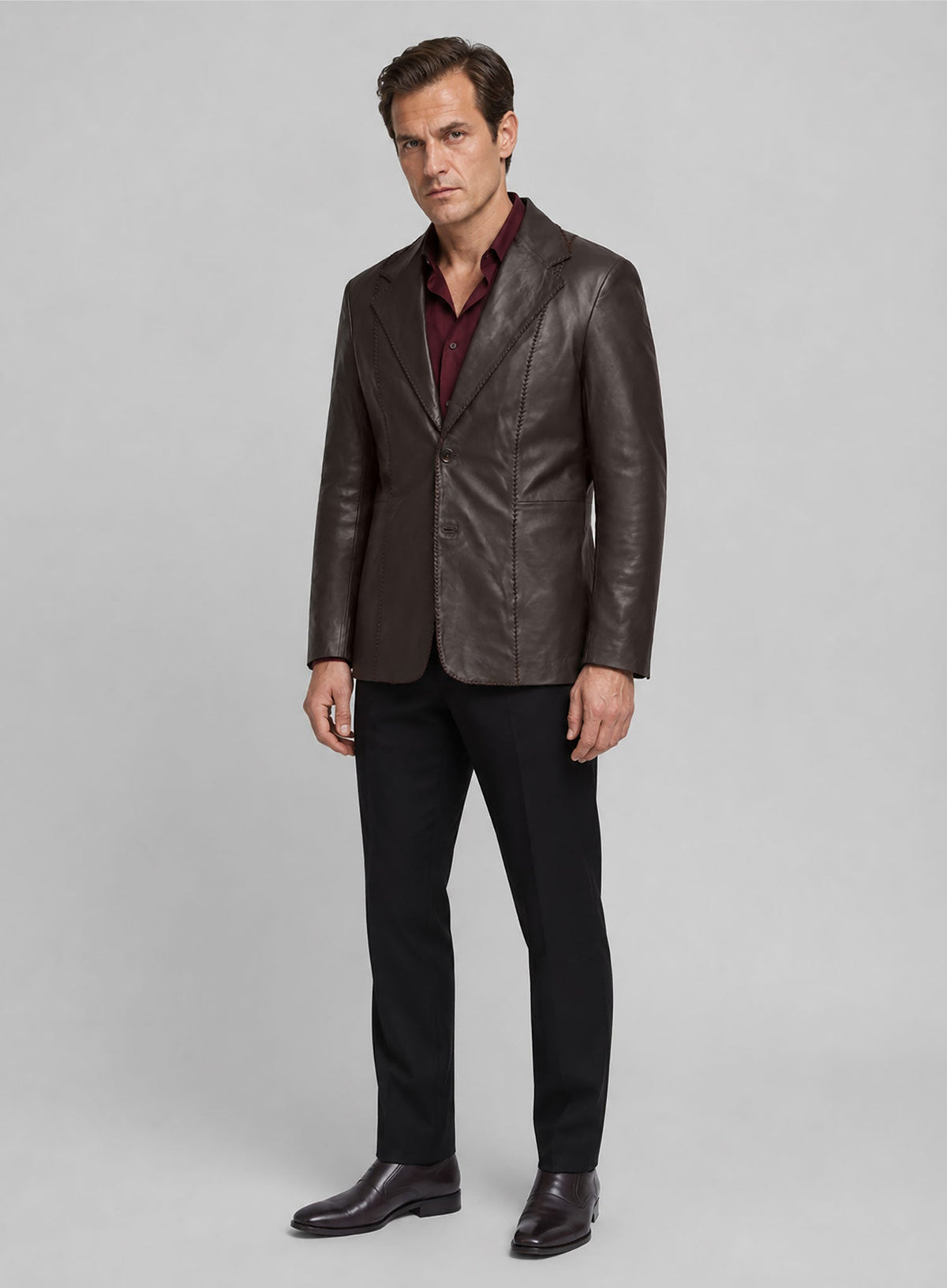 Michael Shannon Elvis & Nixon Leather Blazer view 5