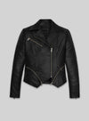 Morena Baccarin Last Looks Black Leather Jacket – front view