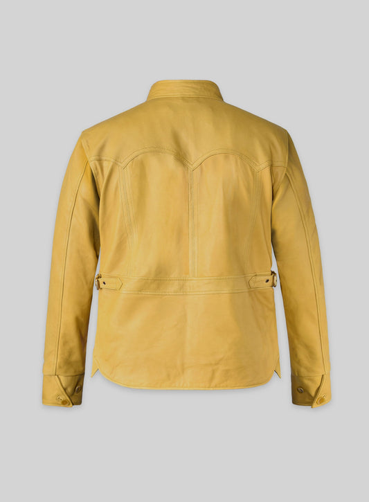 Next Nicolas Cage Black Leather Jacket – back view