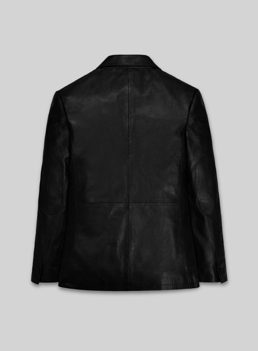 Nicolas Cage Prisoners of the Ghostland Black Leather Blazer – back view