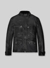 Paul Wesley Vampire Diaries Black Leather Jacket – front view