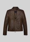 Rachel McAdams True Detective Black Leather Jacket – front view