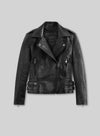 Scarlett Johansson Black Widow Leather Jacket – front view