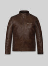 Scott Eastwood Overdrive Black Leather Jacket – front view