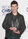 Shawn Mendes Black Leather Jacket – Shawn Mendes celebrity photo in People's Choice Awards