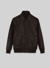 Steve Carell Welcome to Marwen Black Bomber Leather Jacket – front view