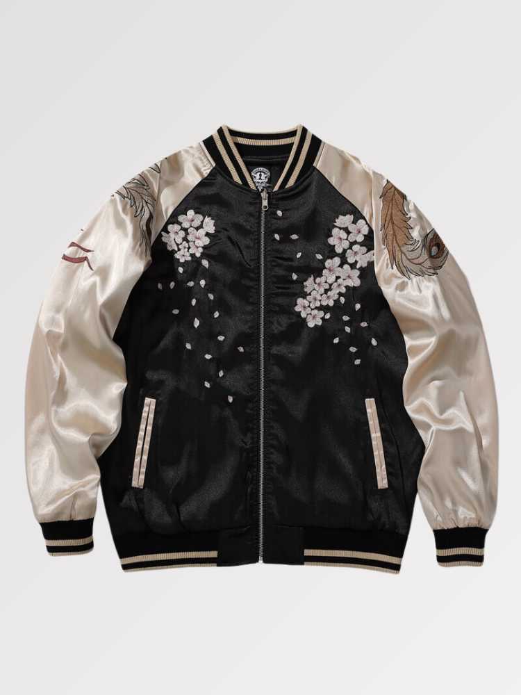 Sukajan Japanese Phoenix Sakura - Sublimation Jacket ( Recreated Edition )