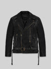 Terminator 2 Black Leather Biker Jacket in black Napa leather, product view 1