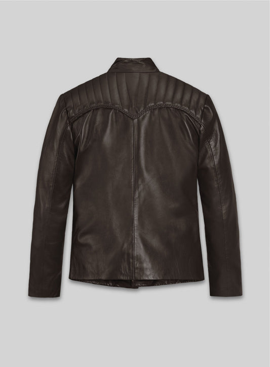 Tom Riley Da Vinci's Demons Black Leather Jacket – back view