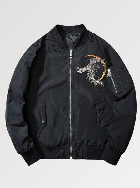 Traditional Japanese Embroidered Bomber 'Tottori' - Sublimation Jacket ( Recreated Edition )
