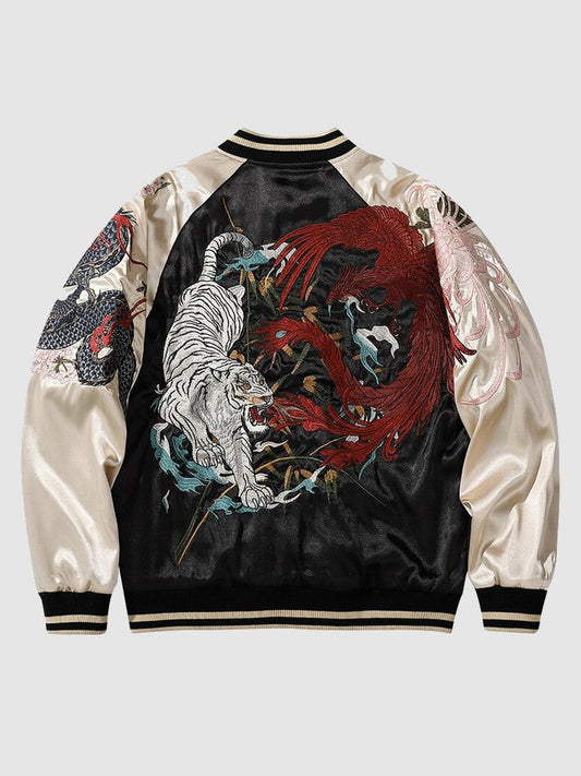 Traditional Japanese Sukajan Jacket 'Aka' - Sublimation Jacket ( Recreated Edition )