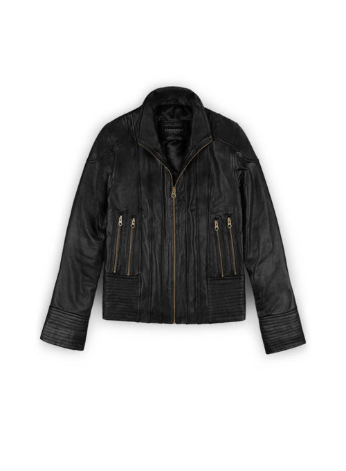 Transformers 2 Kids Black Faux Leather Jacket front view