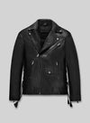 Triple H Black Leather Jacket – front view