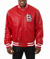 St. Louis Cardinals Varsity Red Leather Jacket — image 1
