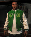 GTA V LS Pounders Bomber Green Letterman Jacket