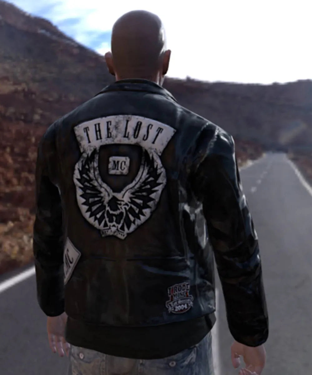Johnny GTA The Lost MC Black Leather Jacket — view 3