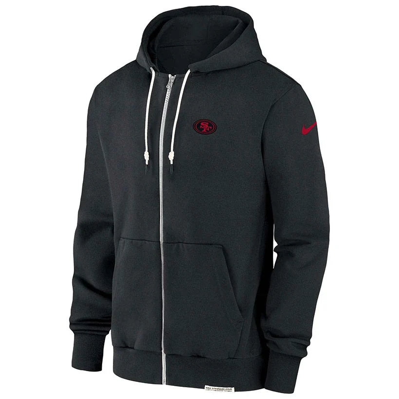 San Francisco 49ers Grey Sideline Full-Zip Hoodie (Recreated Edition)