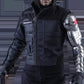 Civil War Winter Soldier Black Leather Bucky Barnes Jacket