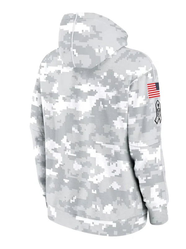 2024 New York Jets Arctic Camo Salute to Service HoodieRecreated Edition