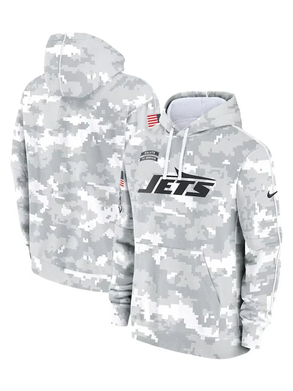 2024 New York Jets Arctic Camo Salute to Service HoodieRecreated Edition