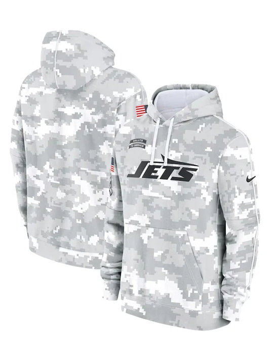 2024 New York Jets Arctic Camo Salute to Service HoodieRecreated Edition