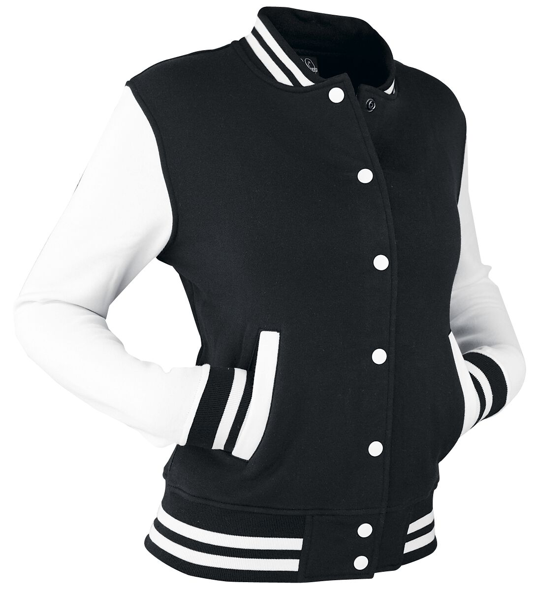 2-Tone College Varsity Jacket – Black-White Urban Classics Jacket