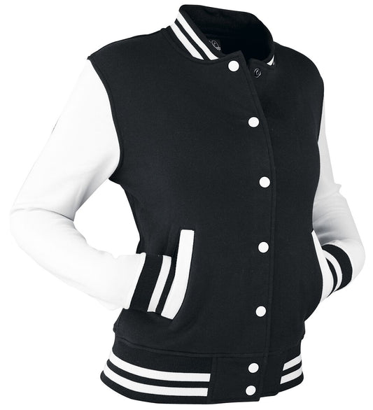2-Tone College Varsity Jacket – Black-White Urban Classics Jacket