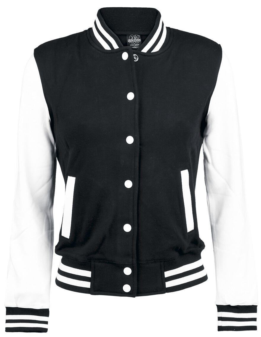2-Tone College Varsity Jacket – Black-White Urban Classics Jacket