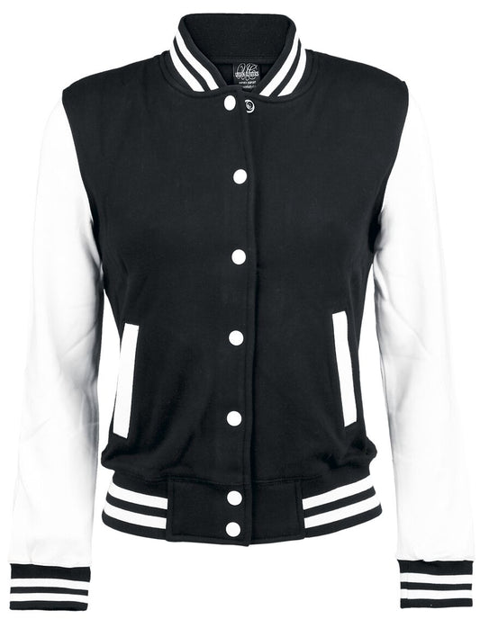 2-Tone College Varsity Jacket – Black-White Urban Classics Jacket